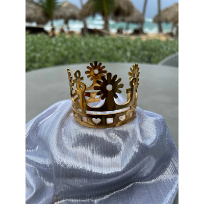 GOLD Crown Ankh Love Square Design Bracelet