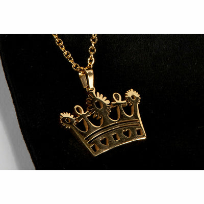 Crown Collection ANKH Necklace 18 KT Gold Plated Stainless Steel