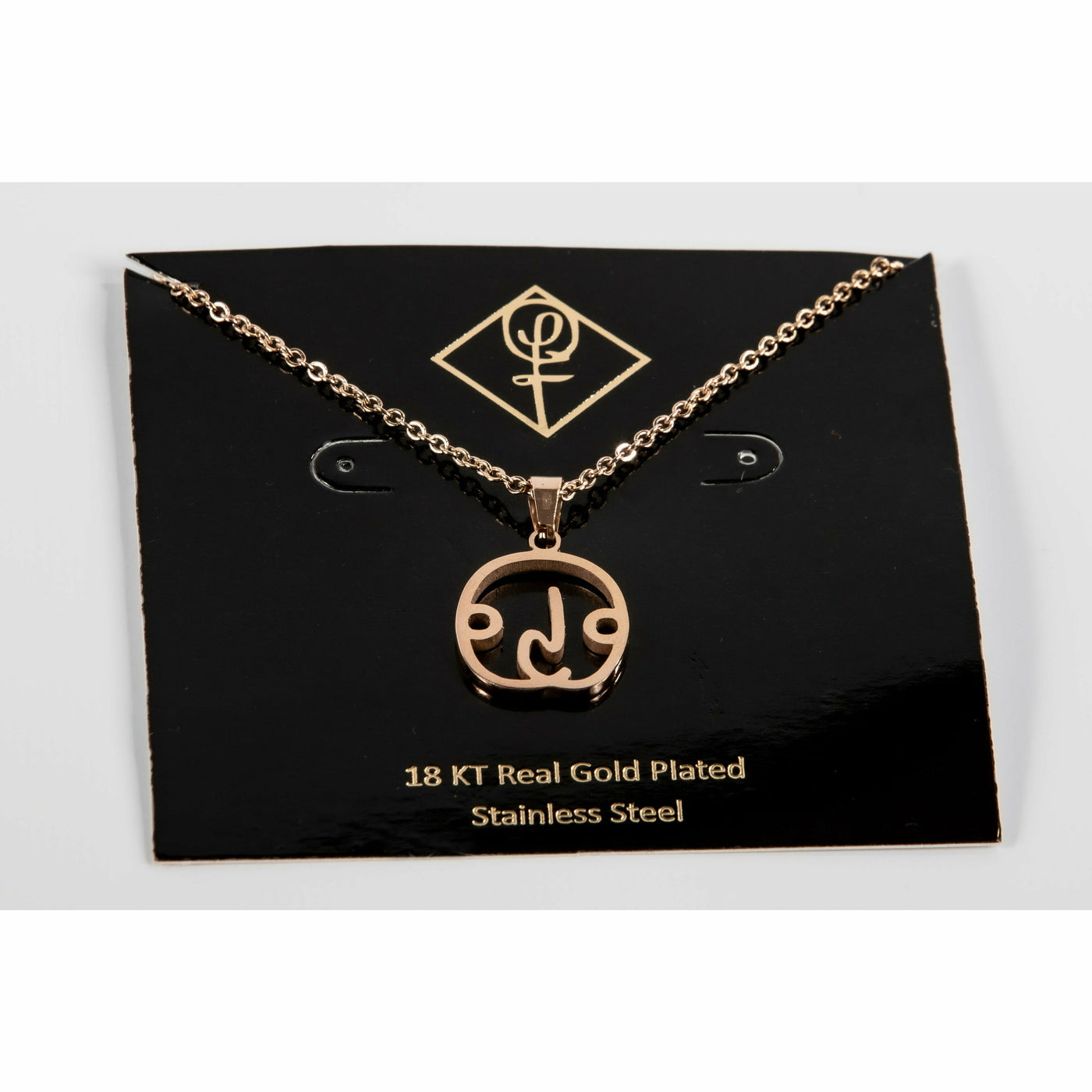 Face Of Hope Necklaces 18 KT Gold Plated Stainless Steel