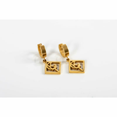 KGT Logo Earrings 18 KT Gold filled Stainless Steel