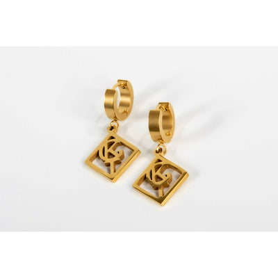 KGT Logo Earrings 18 KT Gold filled Stainless Steel