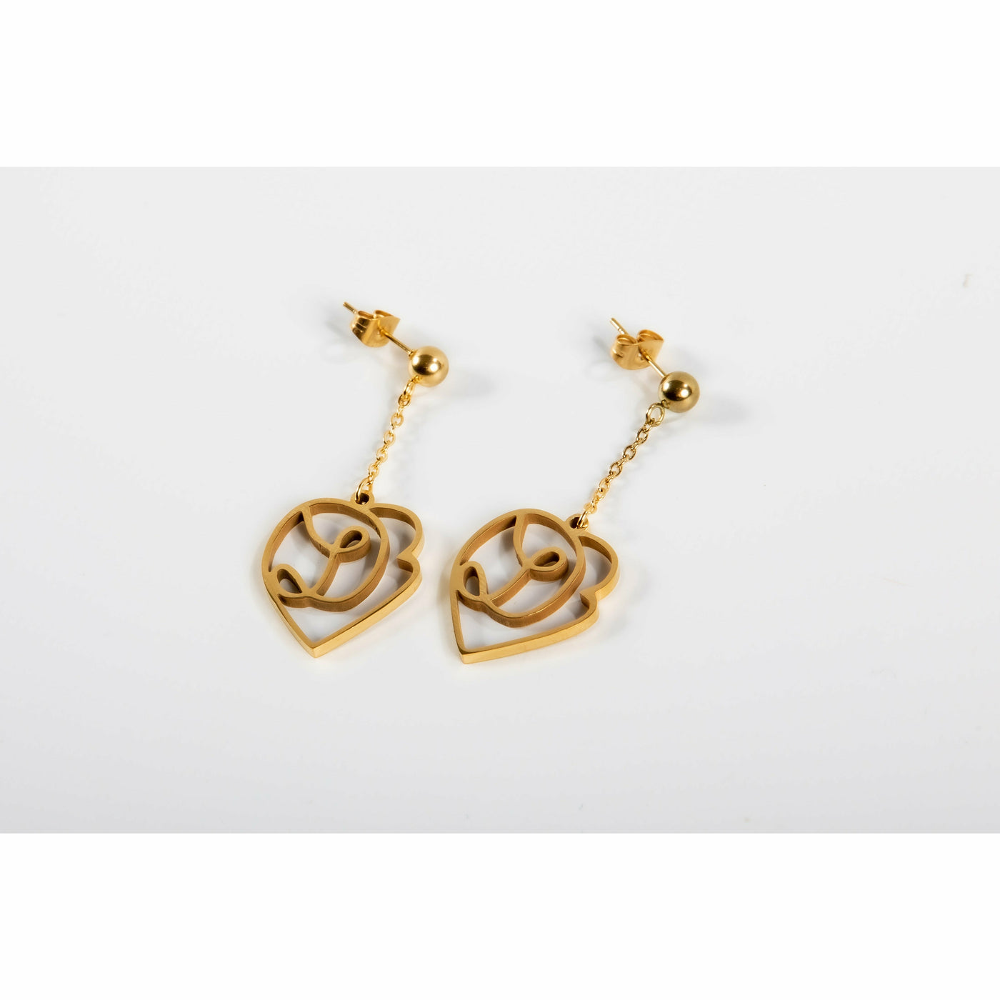 Love Collection Earrings 18 KT Gold Filled Stainless Steel