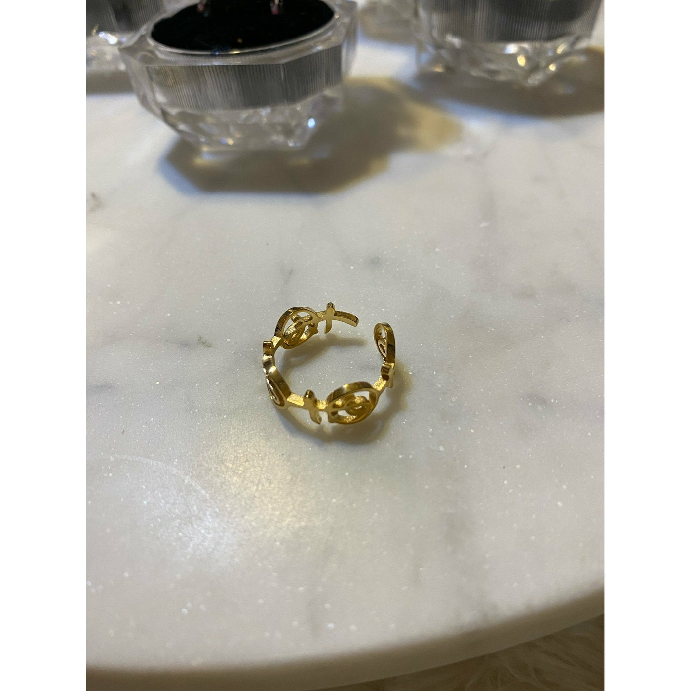 QLT 18 KT Gold Plated  Royal Awareness Eternity Rings