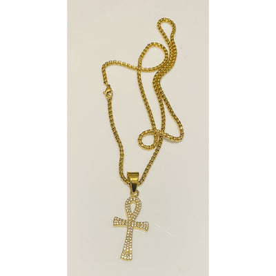 Ankh Necklace Gold plated 22 inches