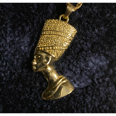 3 pc Ankh, Nefertiti & Africa Map Set Gold Plated