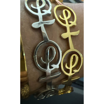 QLT 18 KT Gold Plated Royal Awareness Eternity Bracelets