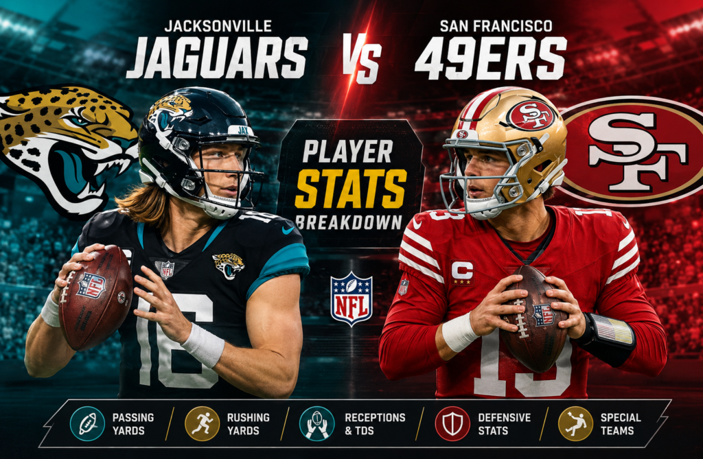Jacksonville Jaguars vs San Francisco 49ers Match Player Stats