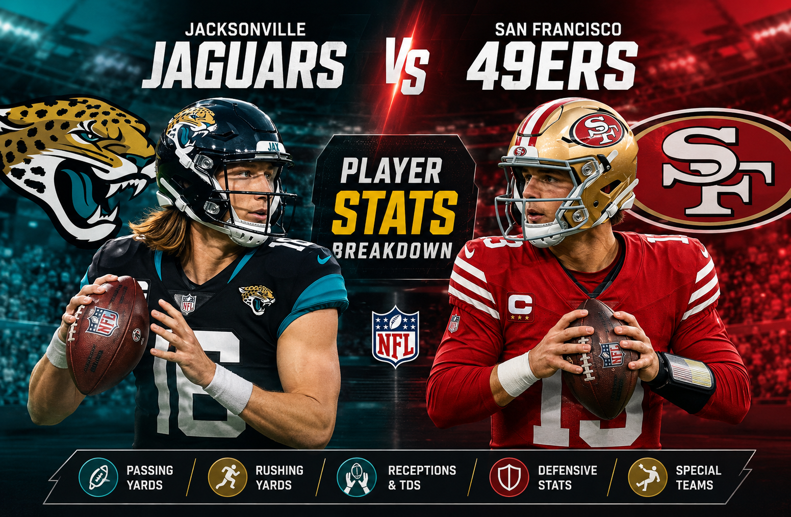 Jacksonville Jaguars vs San Francisco 49ers Match Player Stats