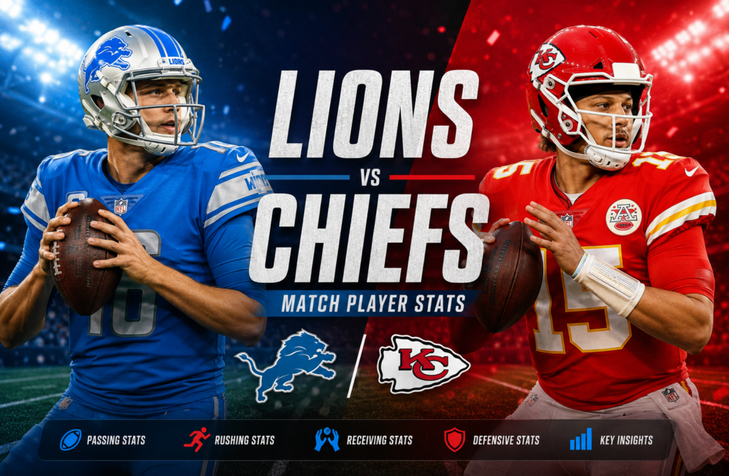 Detroit Lions vs Kansas City Chiefs Match Player Stats