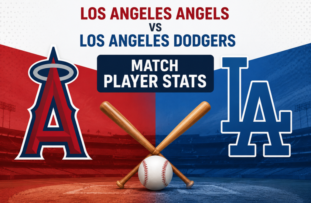 Los Angeles Angels vs Los Angeles Dodgers Match Player Stats