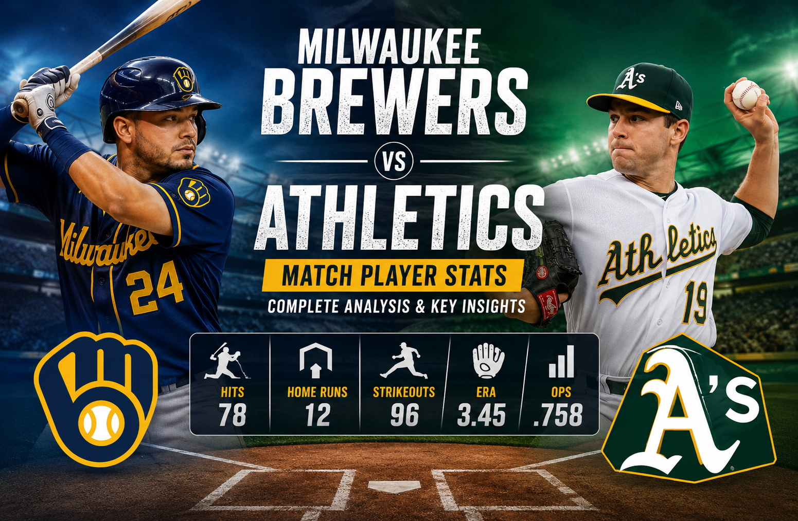 Milwaukee Brewers vs Athletics Match Player Stats