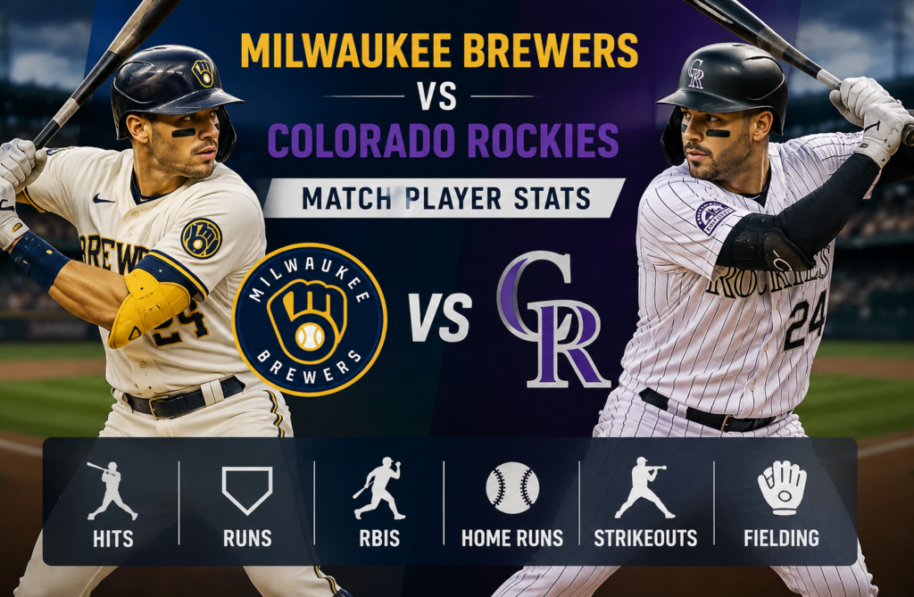 Milwaukee Brewers vs Colorado Rockies Match Player Stats