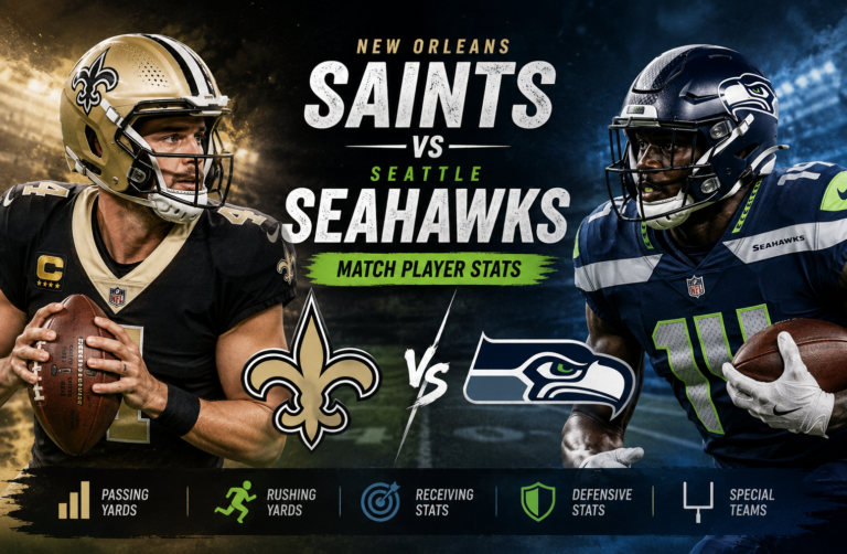 New Orleans Saints vs Seattle Seahawks Match Player Stats