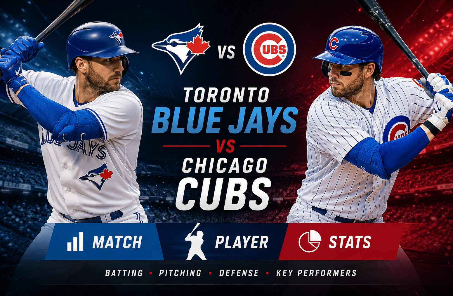 Toronto Blue Jays vs Chicago Cubs Match Player Stats