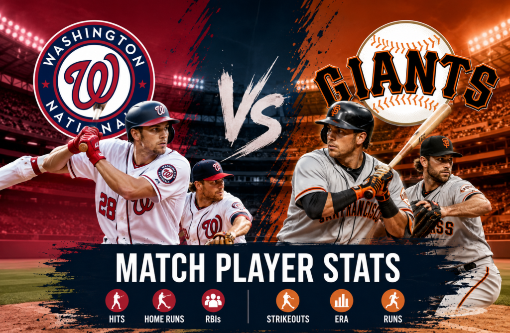 Washington Nationals vs San Francisco Giants Match Player Stats