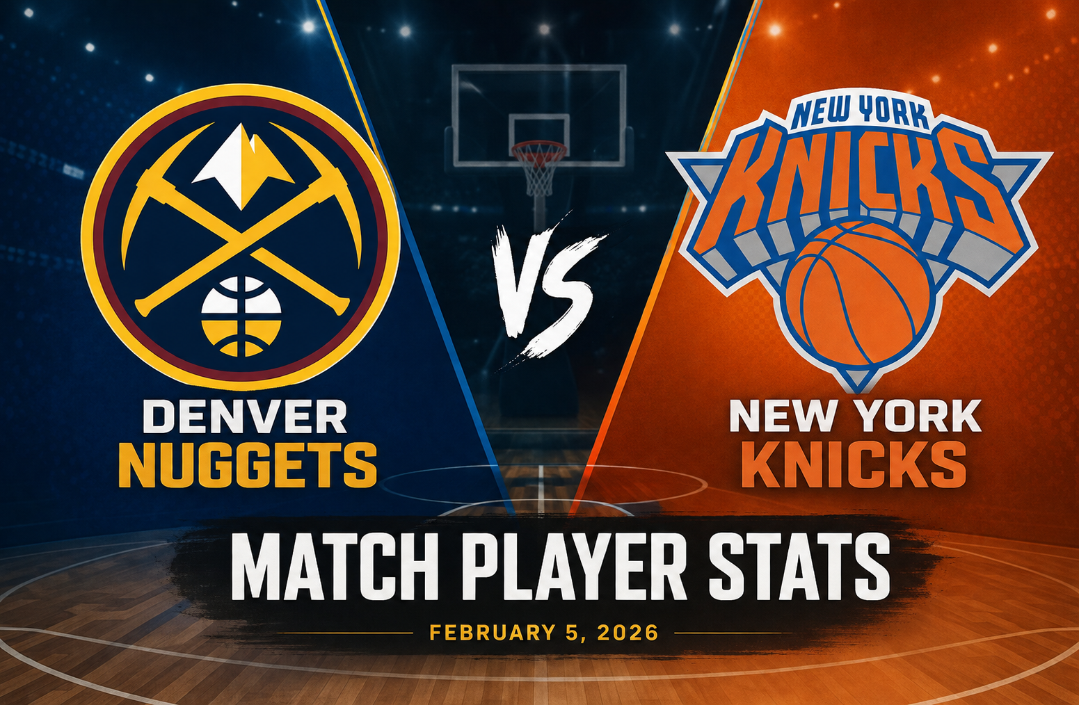 Denver Nuggets vs Knicks Match Player Stats