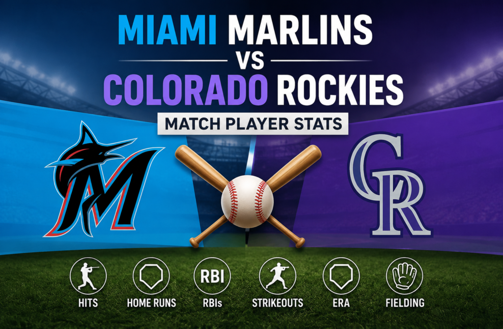 Miami Marlins vs Colorado Rockies Match Player Stats