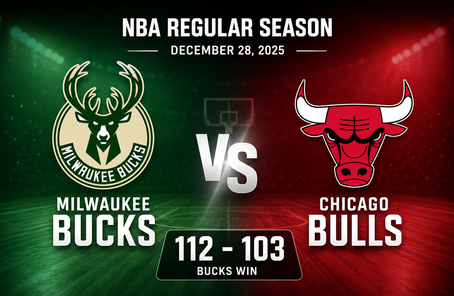 Milwaukee Bucks vs Chicago Bulls Match Player Stats