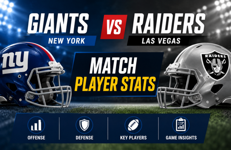 New York Giants vs Las Vegas Raiders Match Player Stats