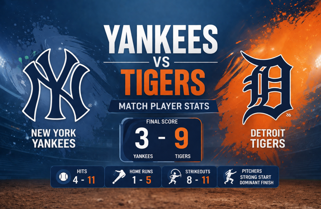 New York Yankees vs Detroit Tigers Match Player Stats