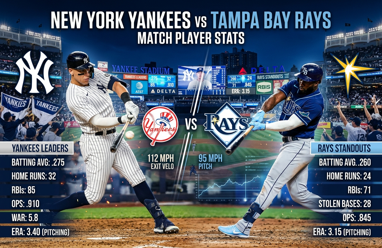 New York Yankees vs Tampa Bay Rays Match Player Stats