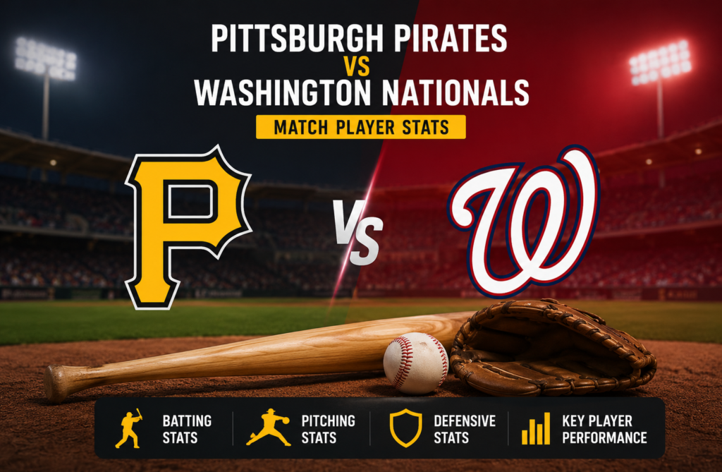 Pittsburgh Pirates vs Washington Nationals Match Player Stats