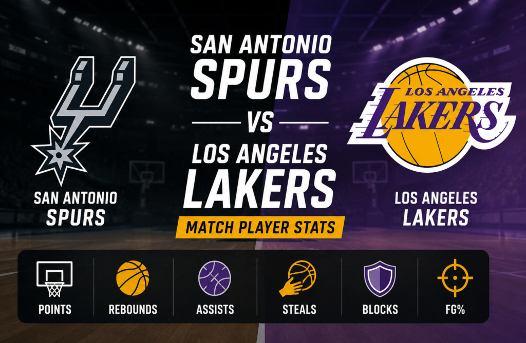 San Antonio Spurs vs Lakers Match Player Stats