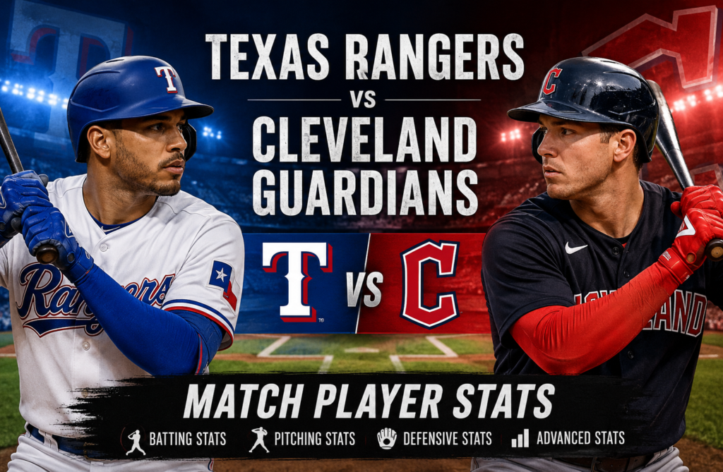 Texas Rangers vs Cleveland Guardians Match Player Stats