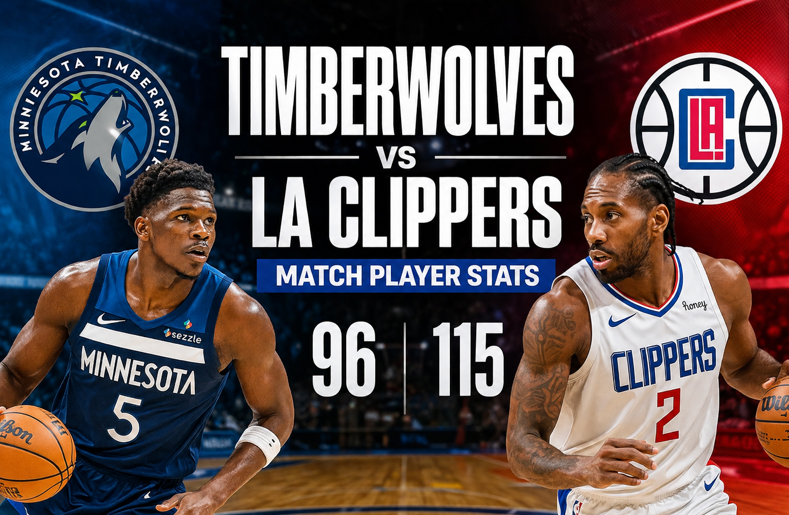 Timberwolves vs LA Clippers Match Player Stats