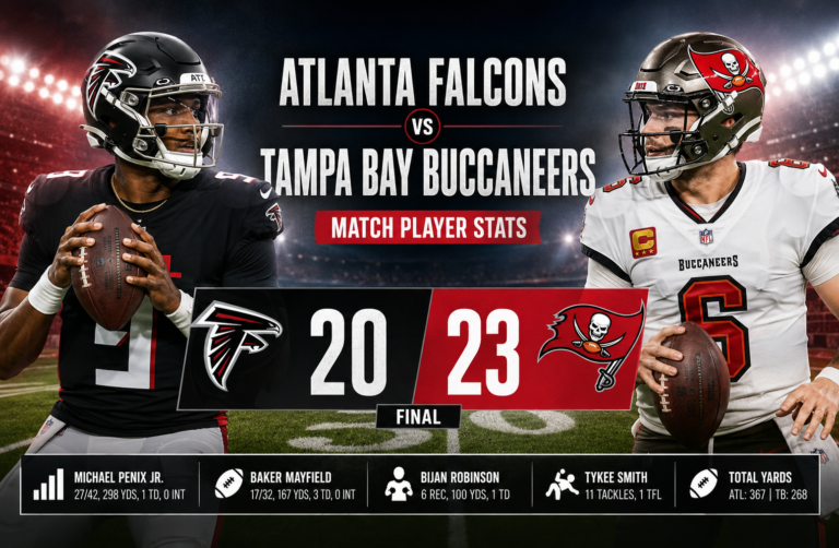 Atlanta Falcons vs Tampa Bay Buccaneers Match Player Stats