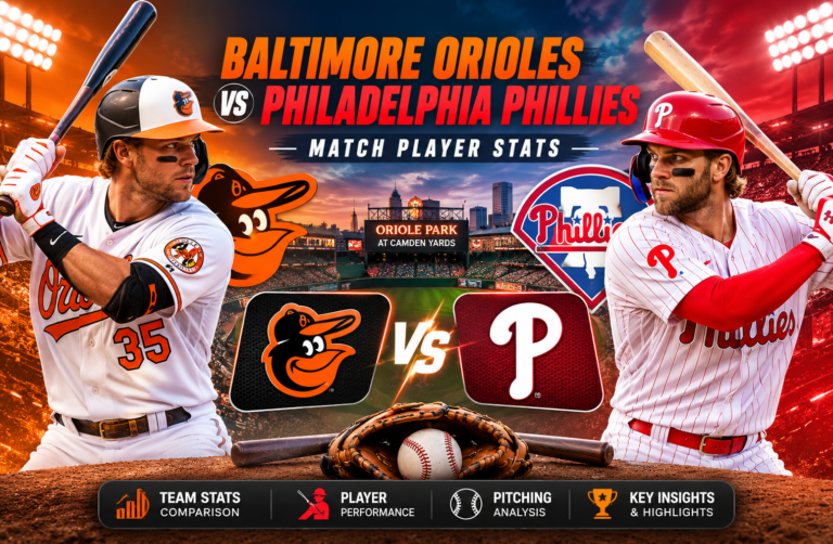 Baltimore Orioles vs Phillies Match Player Stats