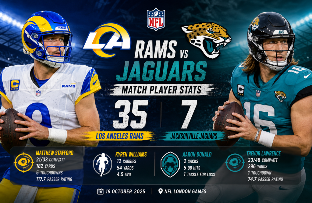 Los Angeles Rams vs Jacksonville Jaguars Match Player Stats