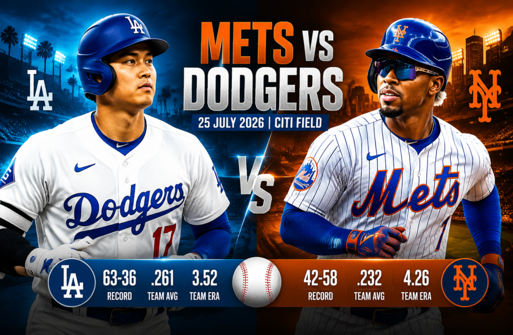 mets vs dodgers match player stats