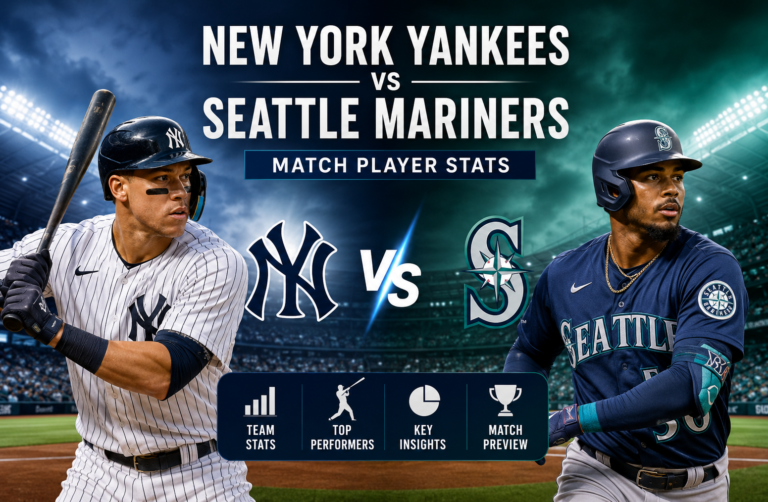 New York Yankees vs Seattle Mariners Match Player Stats