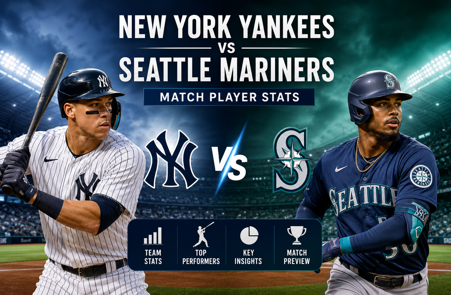 New York Yankees vs Seattle Mariners Match Player Stats