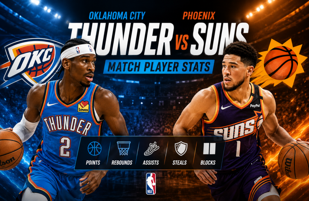 Oklahoma City Thunder vs Phoenix Suns Match Player Stats