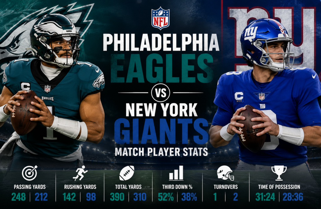 Philadelphia Eagles vs New York Giants Match Player Stats