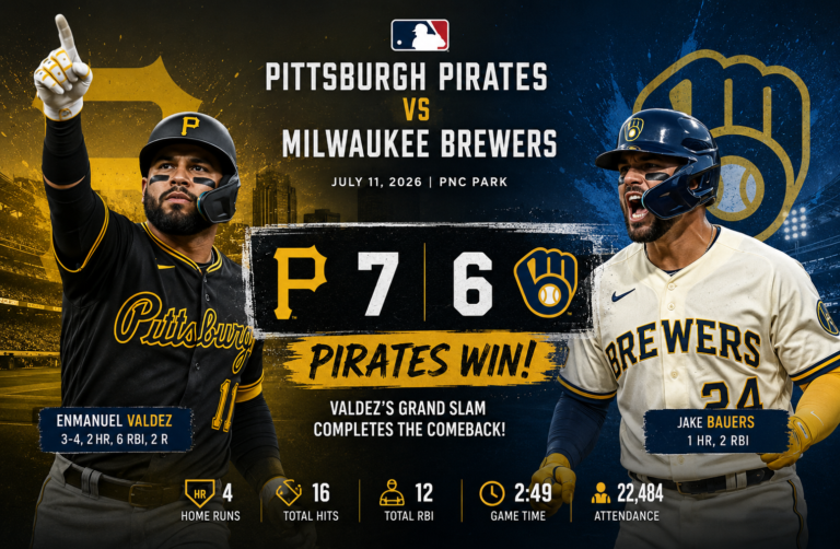 pittsburgh pirates vs milwaukee brewers match player stats