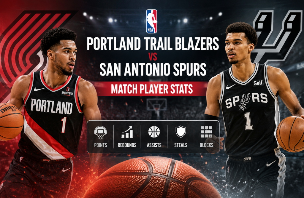 Portland Trail Blazers vs San Antonio Spurs Match Player Stats