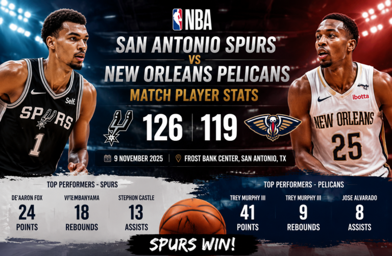 san antonio spurs vs new orleans pelicans match player stats