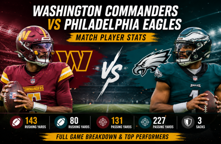 Washington Commanders vs Philadelphia Eagles Match Player Stats