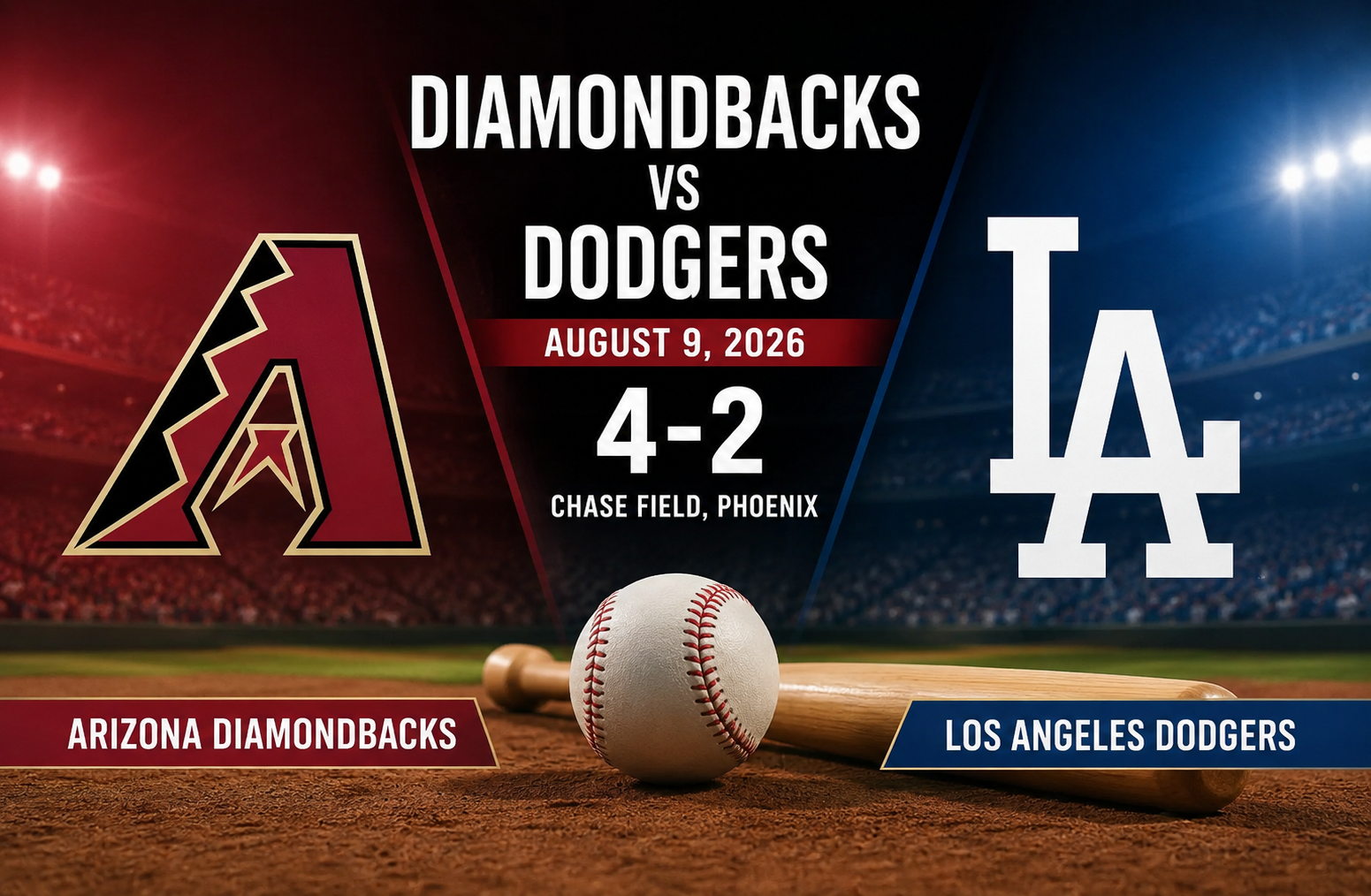Arizona Diamondbacks vs Dodgers Match Player Stats