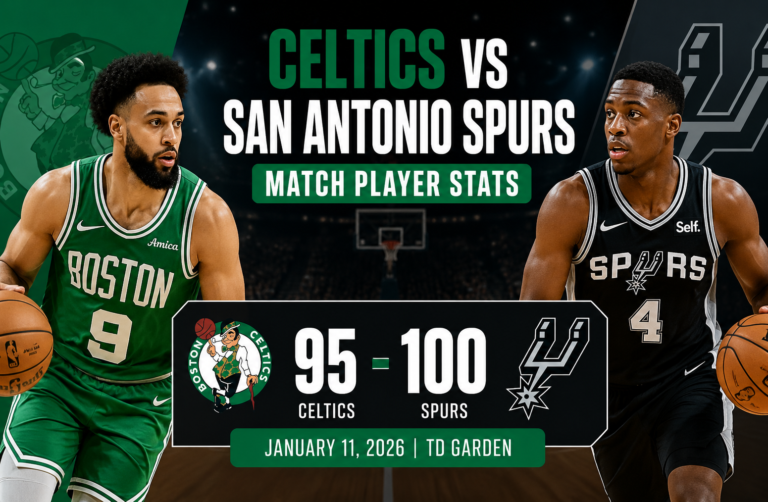 Celtics vs San Antonio Spurs Match Player Stats