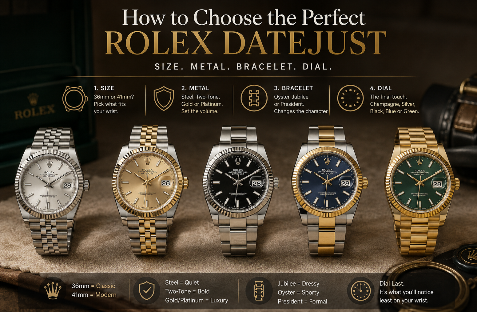 How to Choose a Datejust Super Clone: Size First, Then Metal