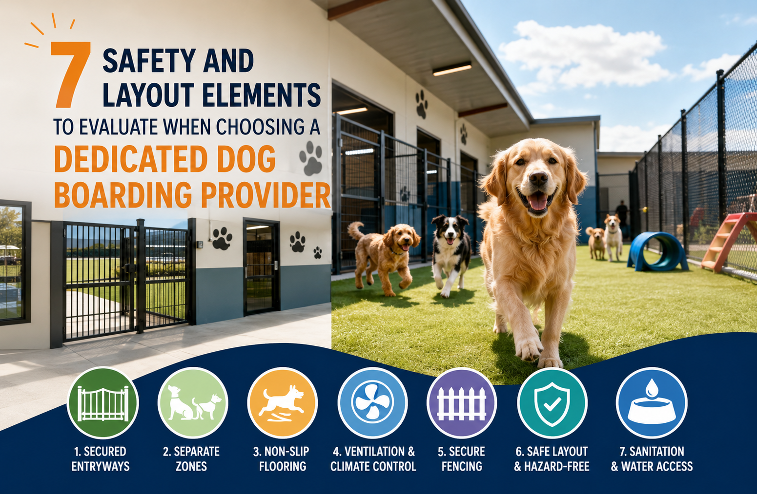 7 Safety and Layout Elements to Evaluate When Choosing a Dedicated Dog Boarding Provider