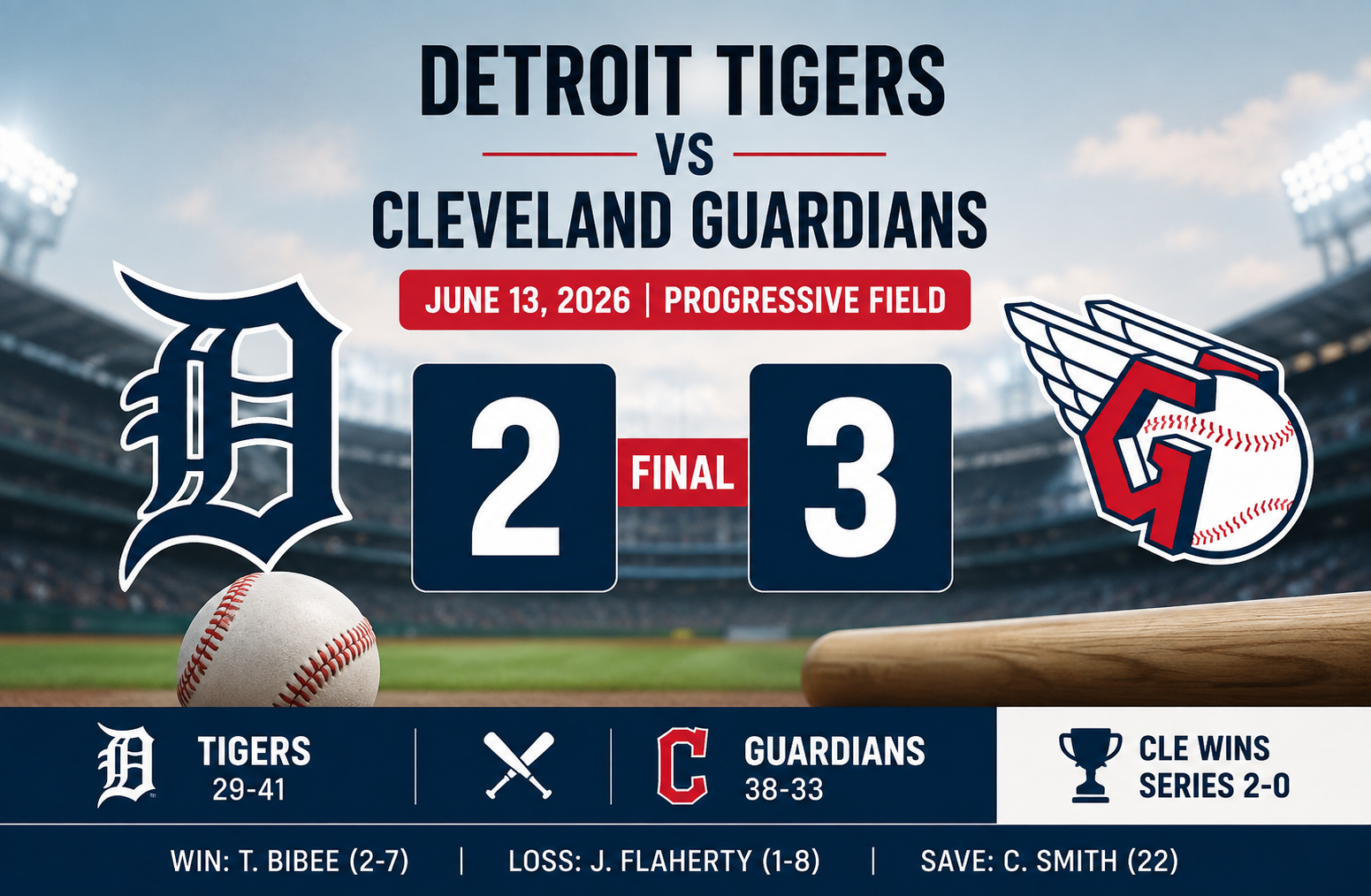 Detroit Tigers vs Cleveland Guardians Match Player Stats