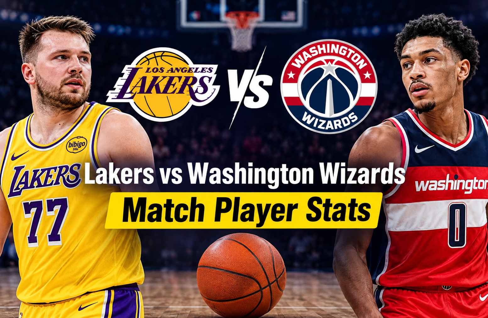 Lakers vs Washington Wizards Match Player Stats