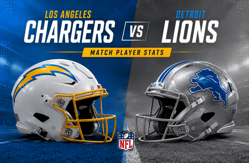 Los Angeles Chargers vs Detroit Lions Match Player Stats