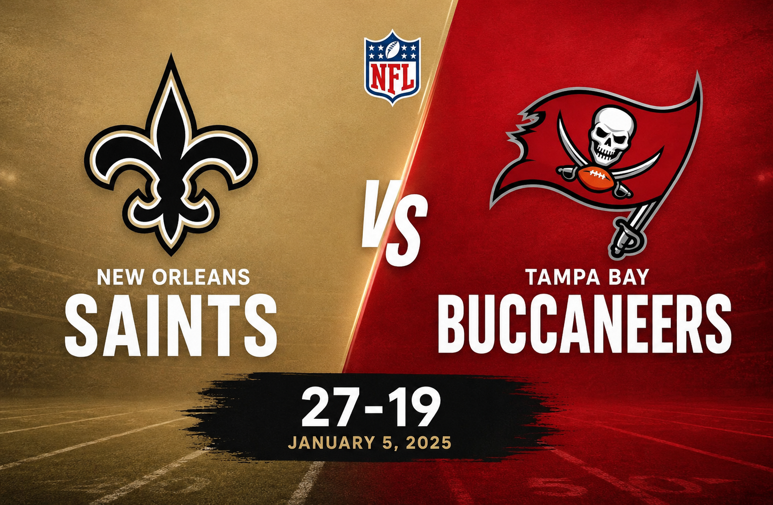 New Orleans Saints vs Buccaneers Player Stats