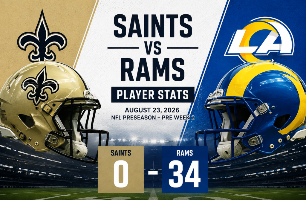 New Orleans Saints vs Los Angeles Rams Match Player Stats